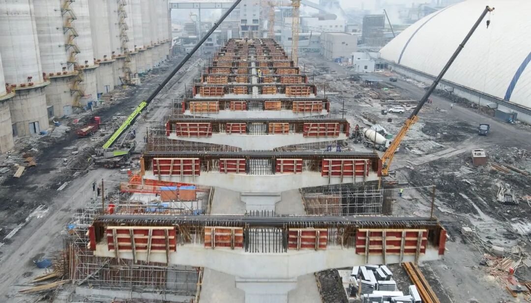 宁波钢铁高架运输平台建造项目